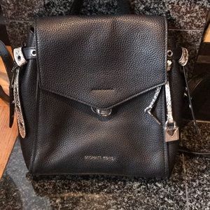 Michael Kors black and silver backpack